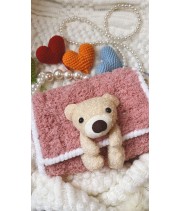 Bear Hand-made Bag with pearl Strap